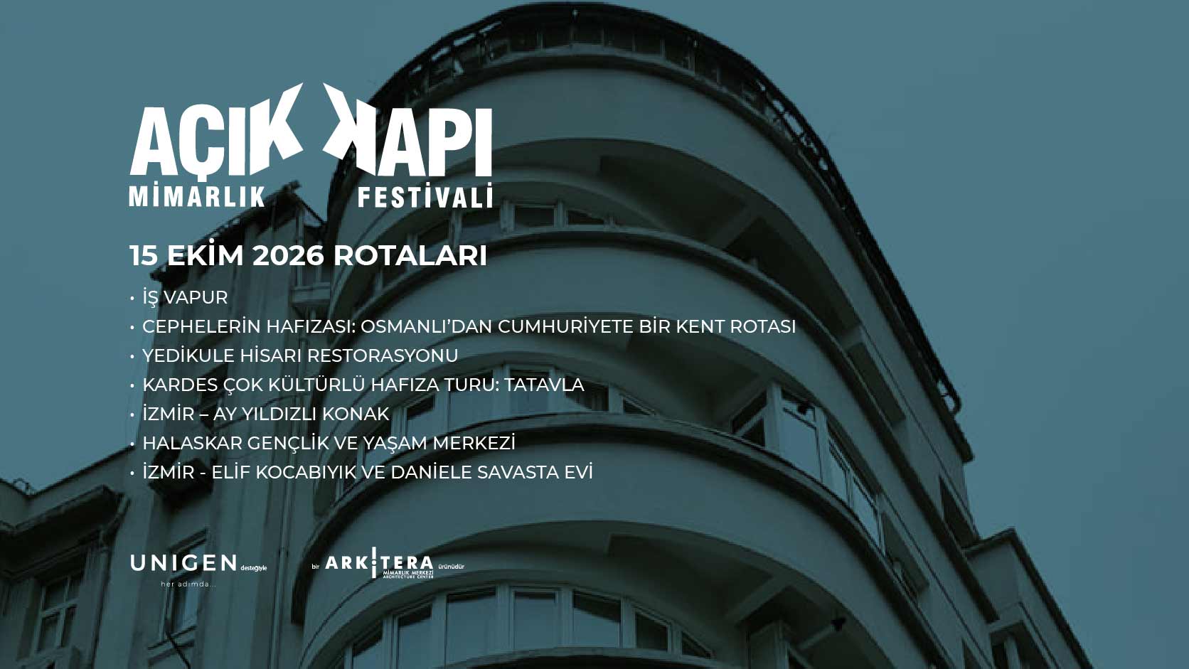 Açık Kapı Mimarlık Festivali 15 Ekim 2026