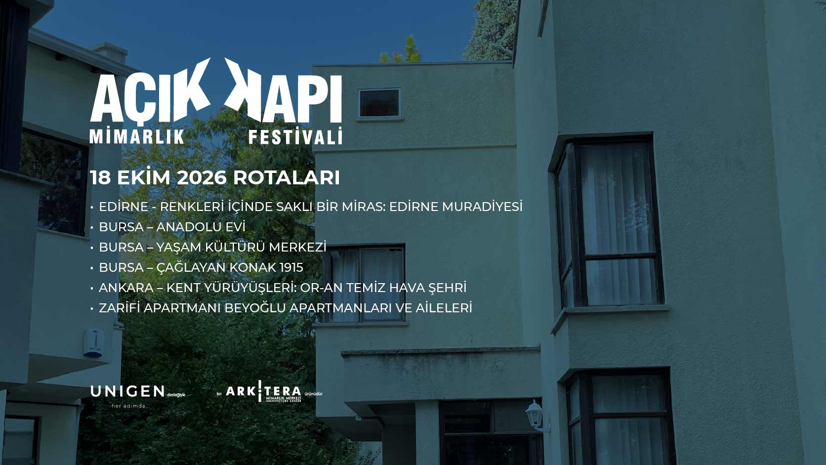 Açık Kapı Mimarlık Festivali 18 Ekim 2026